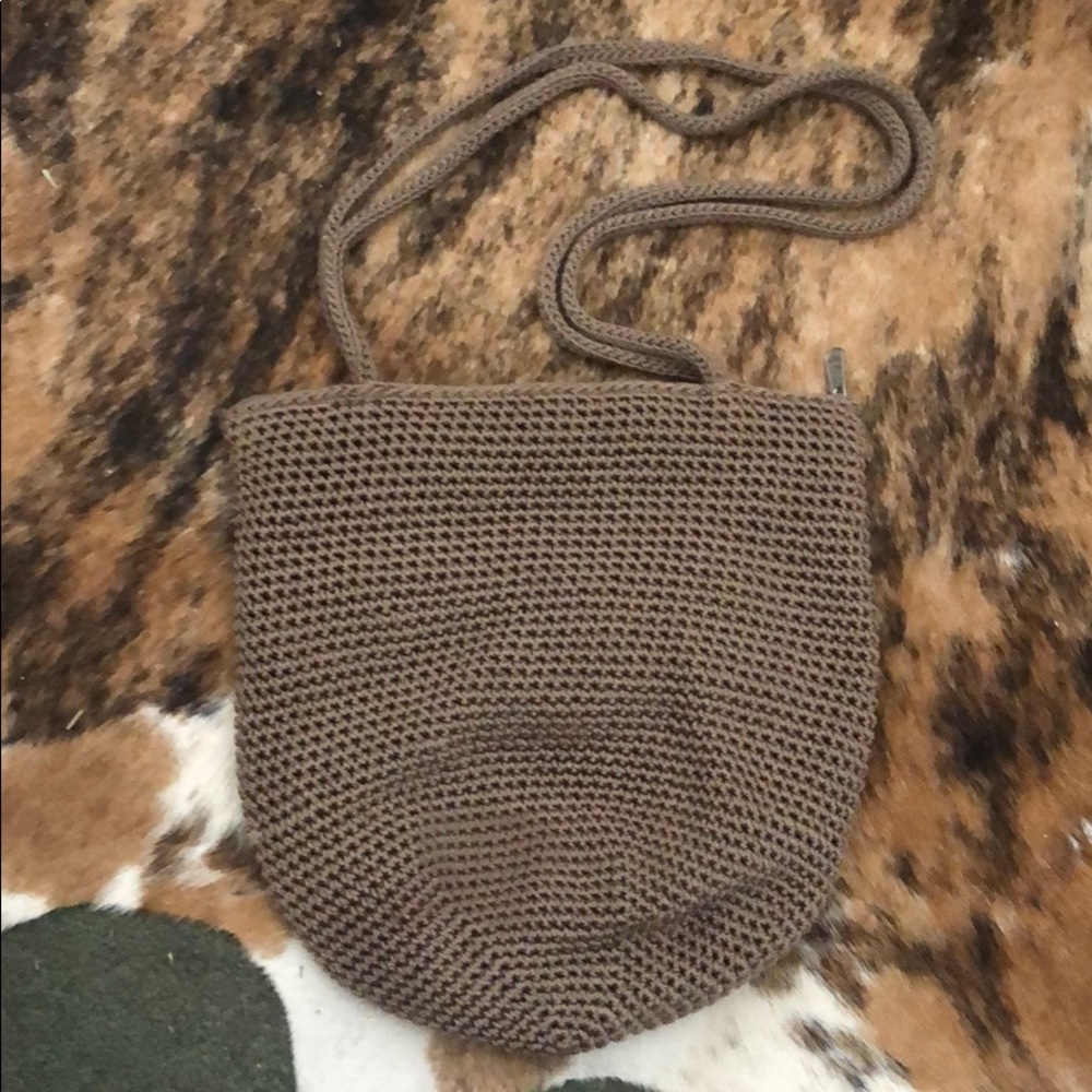 The Sak crochet satchel hobo bag small